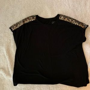 Lane Bryant sequin shoulder T-shirt